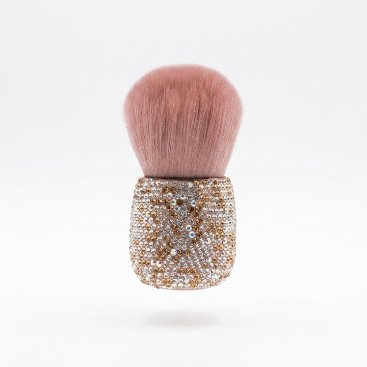 Brocha Maquillaje Polvo Mango Diamantes Pedrería