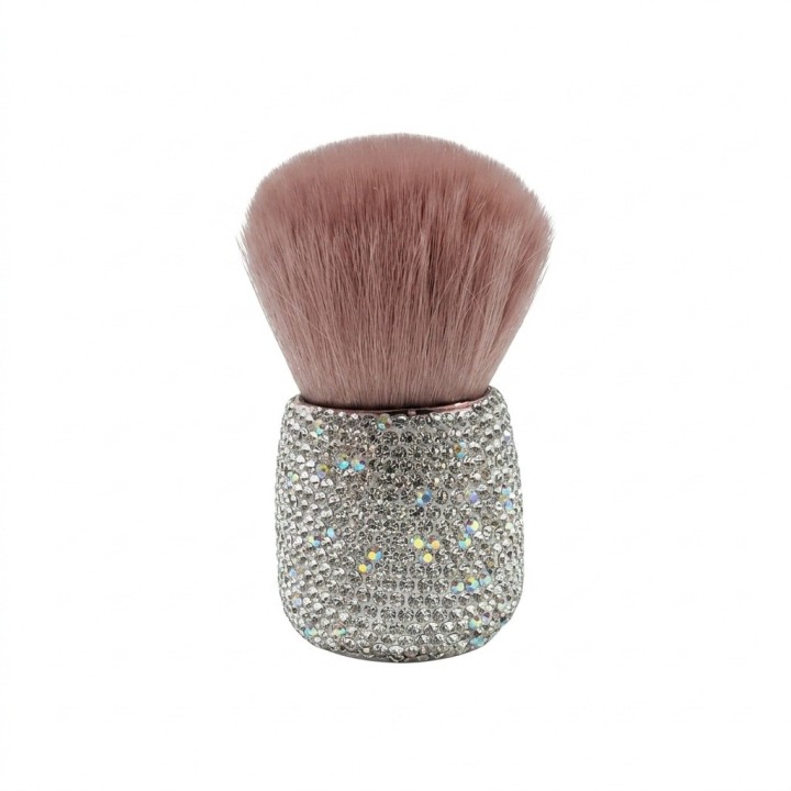Brocha Maquillaje Polvo Mango Diamantes Pedrería