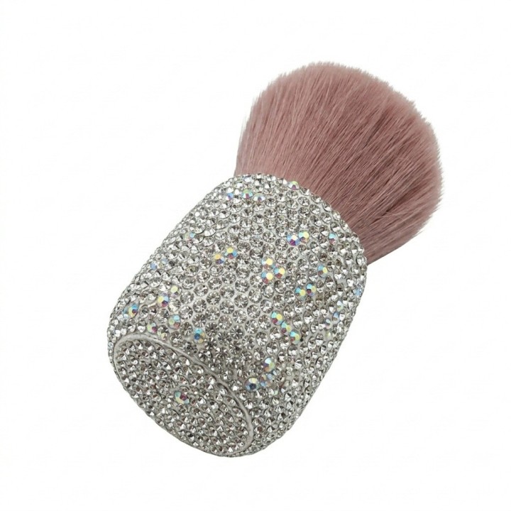 Brocha Maquillaje Polvo Mango Diamantes Pedrería