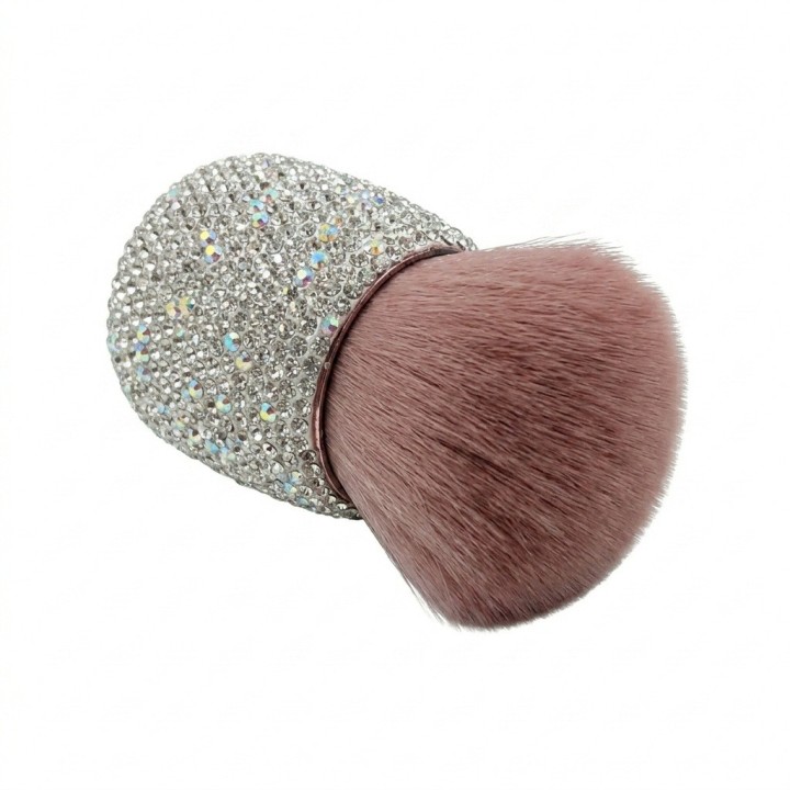 Brocha Maquillaje Polvo Mango Diamantes Pedrería