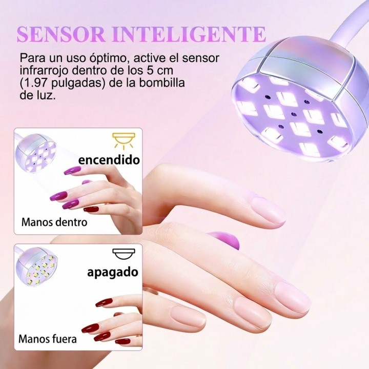 Lámpara Uv Led Secador Uñas 36w Ajustable Portátil M02