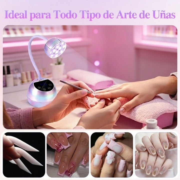 Lámpara Uv Led Secador Uñas 36w Ajustable Portátil M02