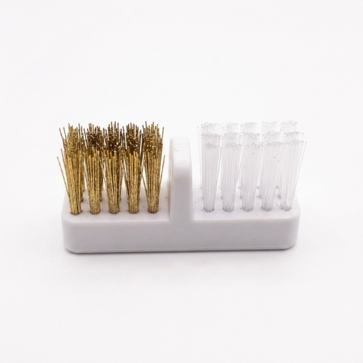 Organizador Fresas Uñas 30 Puestos + Cepillo Limpiador Rosa