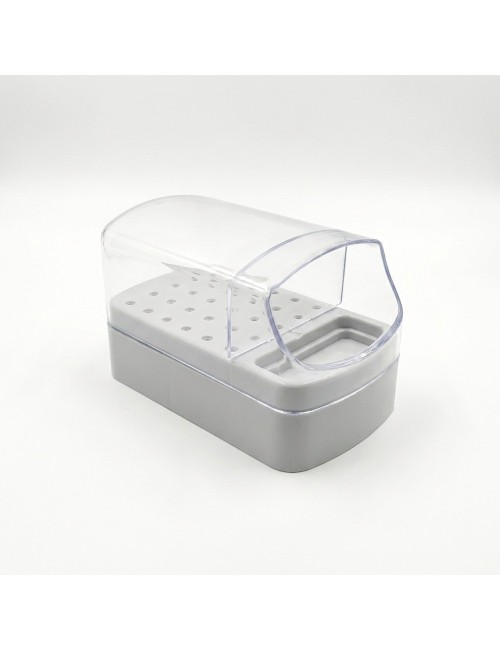 Organizador Fresas Uñas 30 Puestos + Cepillo Limpiador Rosa