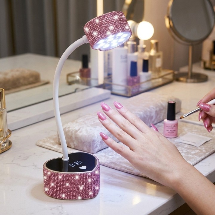 Lámpara Uv Led Secador Uñas 36w Ajustable Diamantes By20