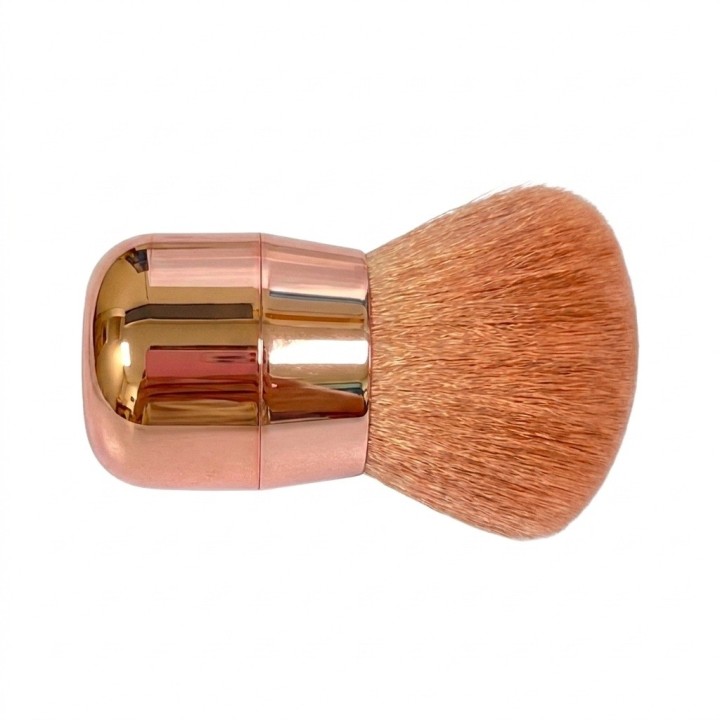 Brocha Kabuki Bledo Polvo Uñas Maquillaje Mango Metalizado