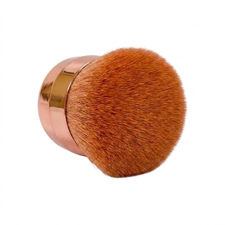 Brocha Kabuki Bledo Polvo Uñas Maquillaje Mango Metalizado