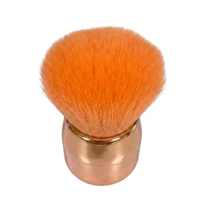 Brocha Kabuki Bledo Polvo Uñas Maquillaje Mango Metalizado