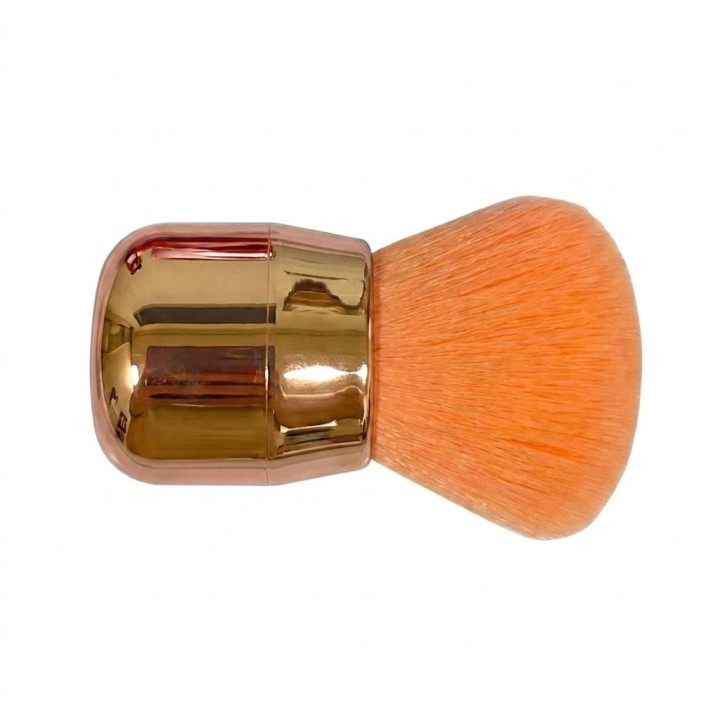 Brocha Kabuki Bledo Polvo Uñas Maquillaje Mango Metalizado