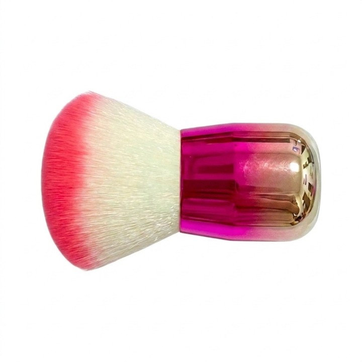 Brocha Kabuki Bledo Polvo Uñas Maquillaje Mango Metalizado