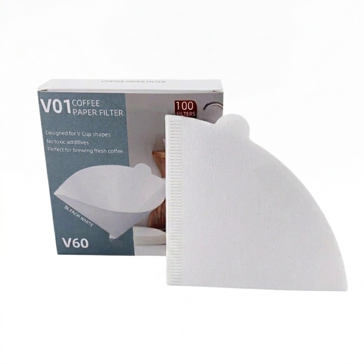 Filtros De Papel Para Café V01 V60 Forma De V Caja X100 Unds