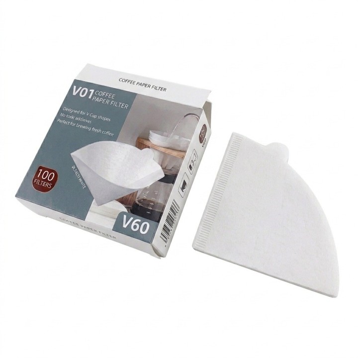 Filtros De Papel Para Café V01 V60 Forma De V Caja X100 Unds