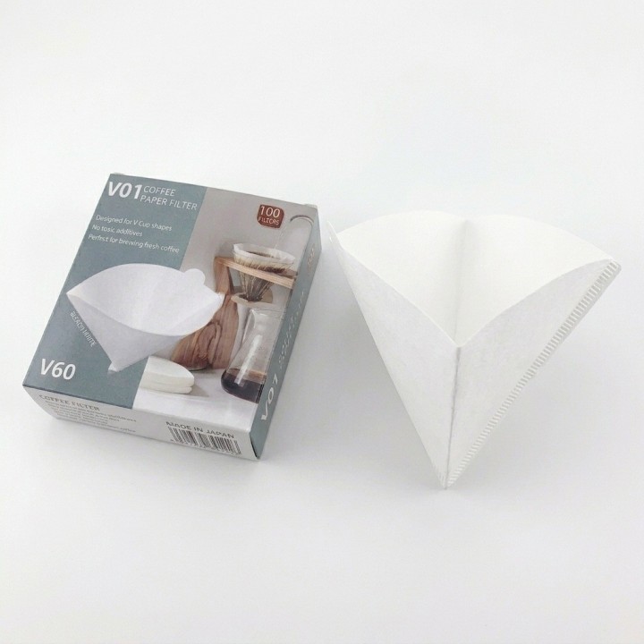 Filtros De Papel Para Café V01 V60 Forma De V Caja X100 Unds