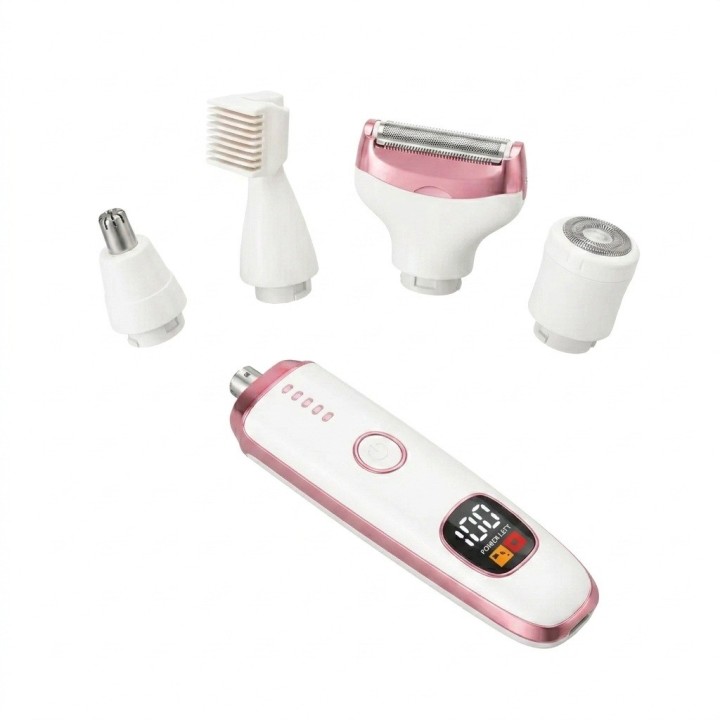 Kit Depiladora Rasuradora Femenina 5 En 1 Recargable Ms-8377