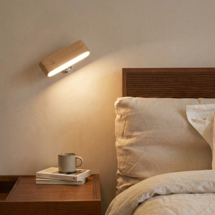 Lampara De Pared Magnetica Led Recargable Con Control