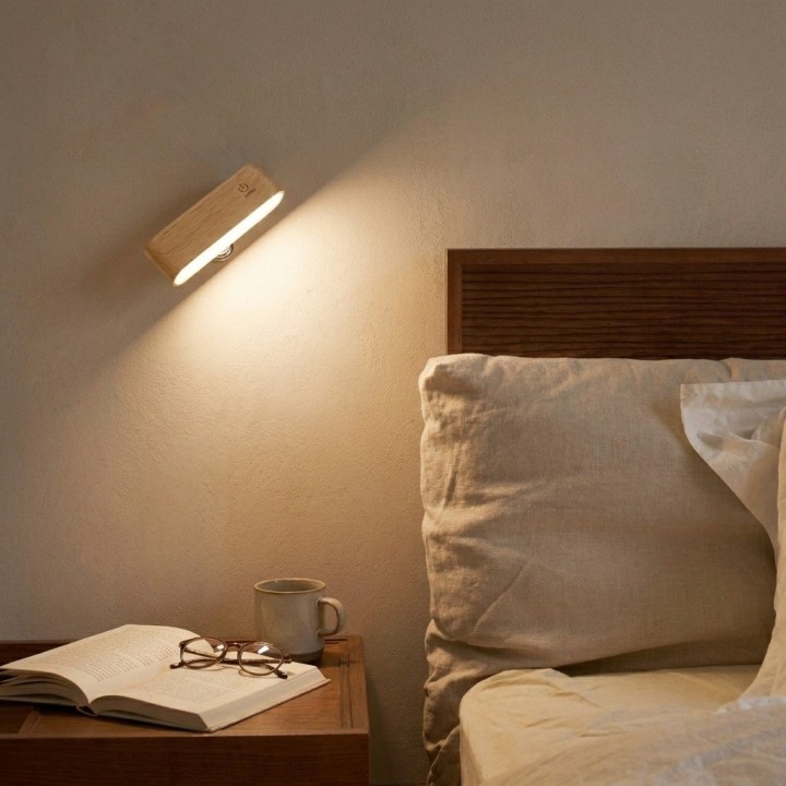 Lampara De Pared Magnetica Led Recargable Con Control