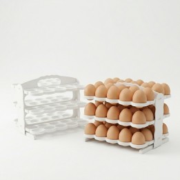Organizador Bandeja Porta Huevos Nevera Apilable 60 Unds