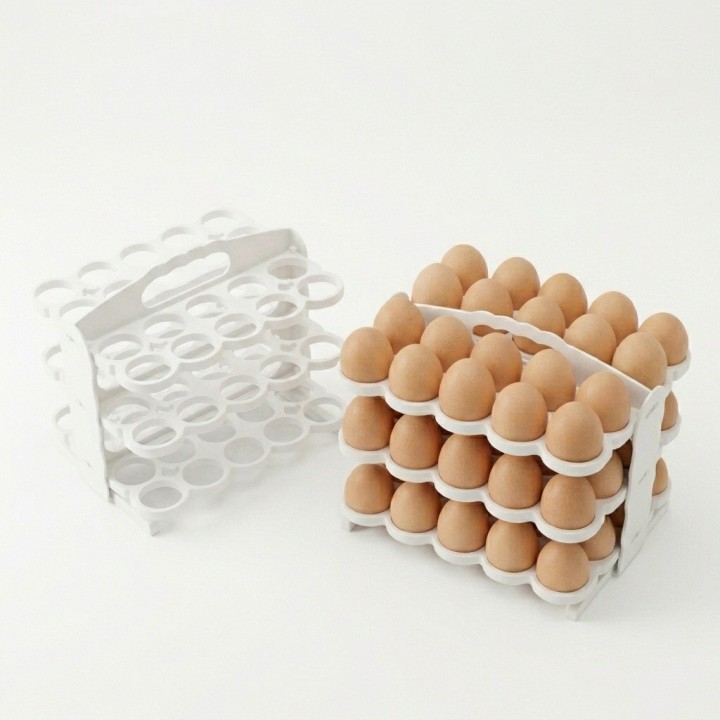 Organizador Bandeja Porta Huevos Nevera Apilable 60 Unds