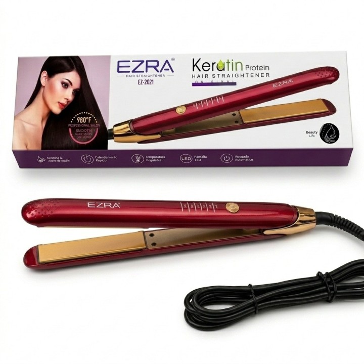 Plancha De Cabello Profesional Ezra Keratin Protein Ez-2021