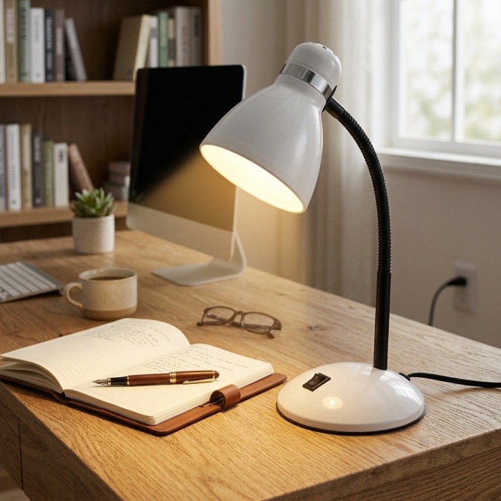Lámpara De Escritorio Flexible Clásica Incluye Bombillo Led