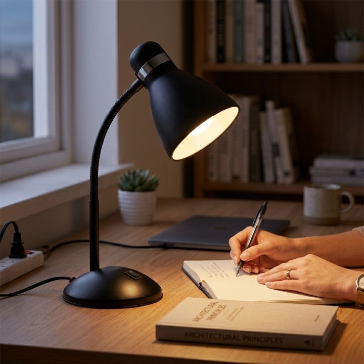 Lámpara De Escritorio Flexible Clásica Incluye Bombillo Led