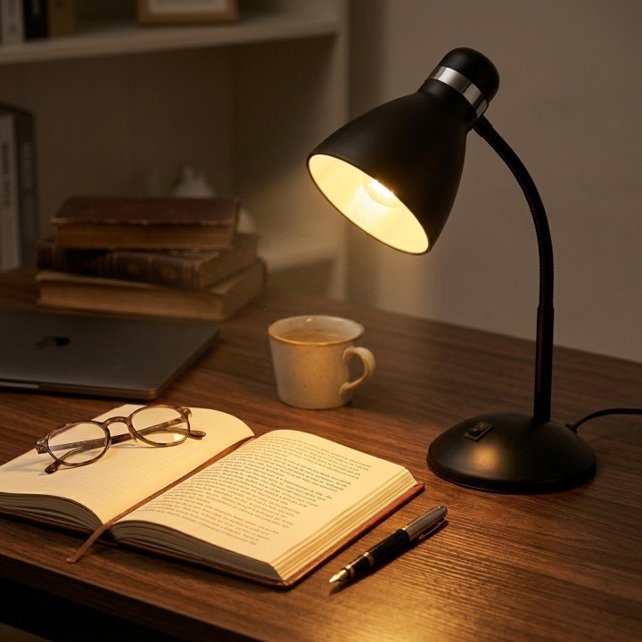 Lámpara De Escritorio Flexible Clásica Incluye Bombillo Led