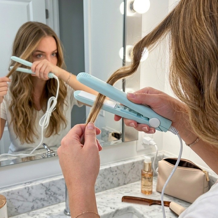 Mini Plancha De Cabello Portátil Alisadora Viajera A228