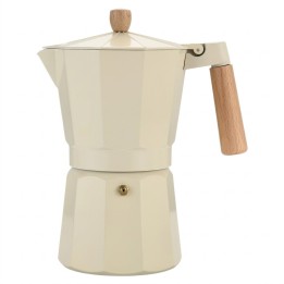Cafetera Italiana Moka Express Clásica 9 Tazas Mango Madera
