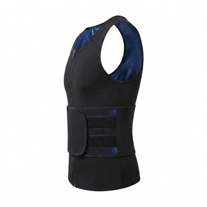 Chaleco Sauna Hombre Control Abdomen Moldeador Sudoración
