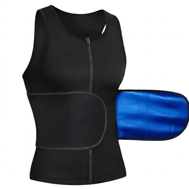 Chaleco Sauna Hombre Control Abdomen Moldeador Sudoración