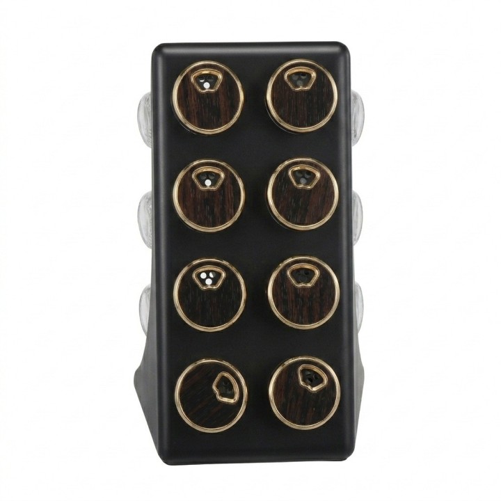 Set Especiero Organizador X8 Frascos Vidrio Soporte Elegante