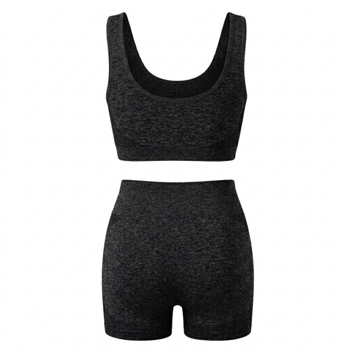Conjunto Deportivo Mujer Top Y Short Seamless Talla Unica