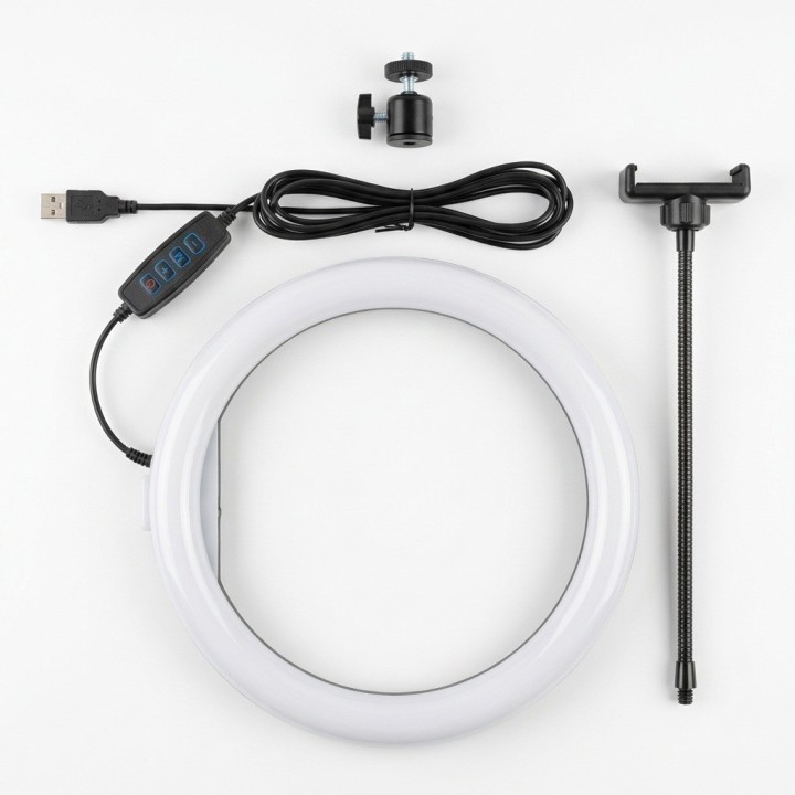 Aro Luz Led 30cm 12 Pulgadas Soporte Celular Control Usb