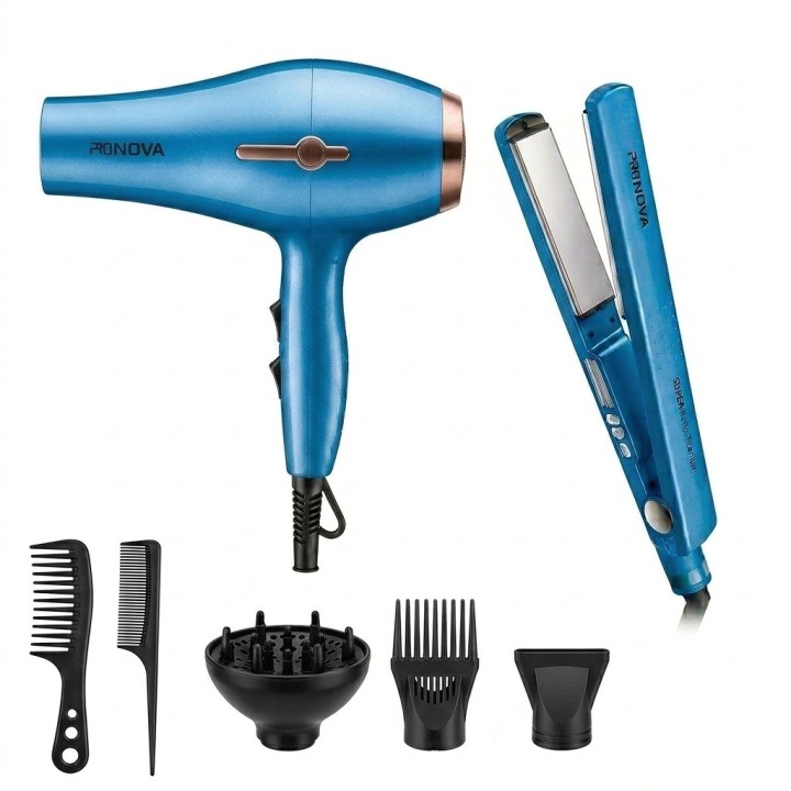 Kit 7 En 1 Secador Plancha Cabello Profesional Pro-2517