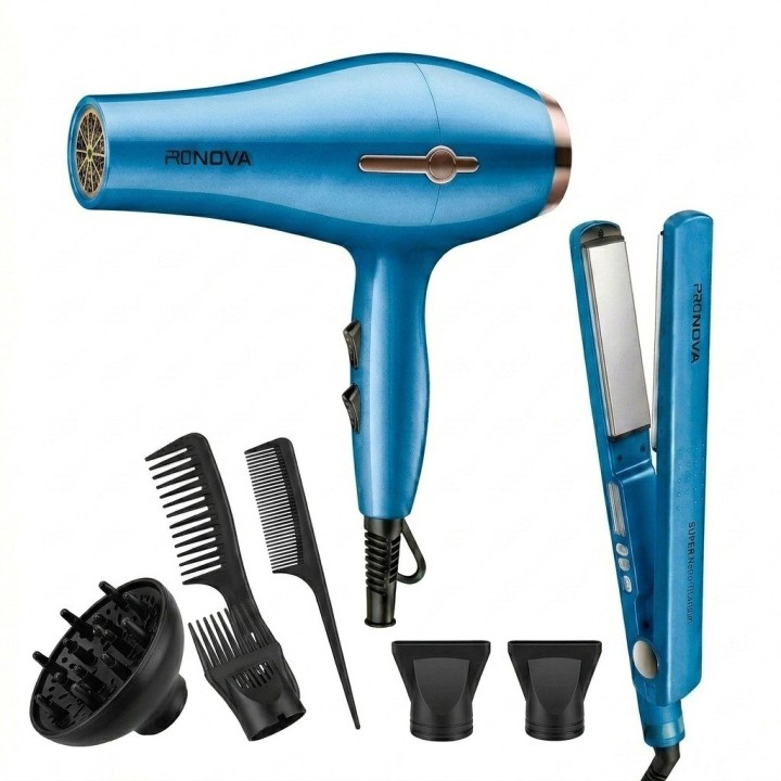Kit 7 En 1 Secador Plancha Cabello Profesional Pro-2517