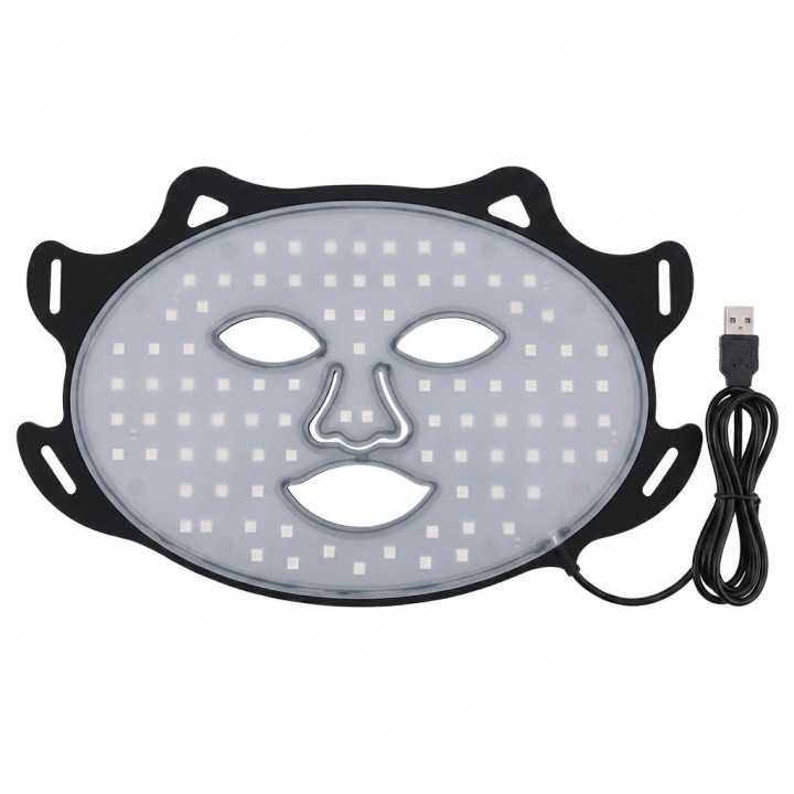 Mascara Facial Led Silicona Terapia Luz Rejuvenecedora