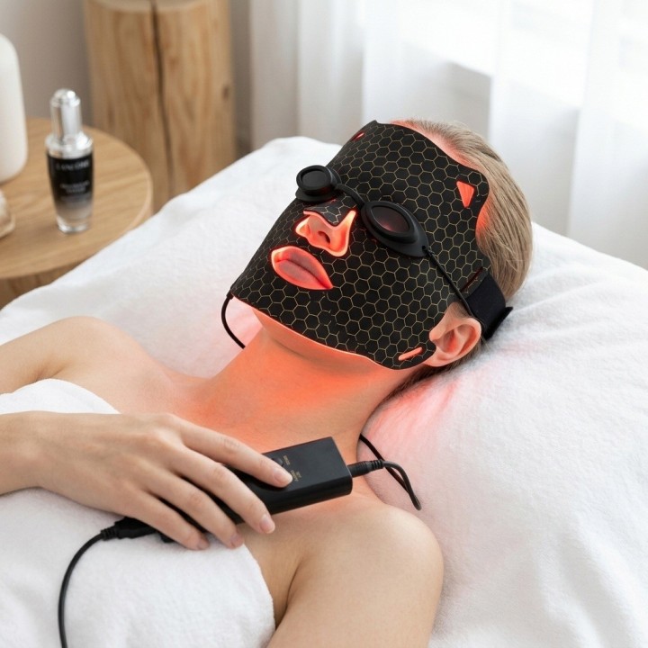 Mascara Facial Led Silicona Terapia Luz Rejuvenecedora