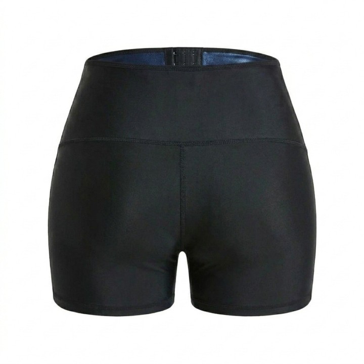 Short Pantalón Deportivo Sauna Moldeador Mujer Negro