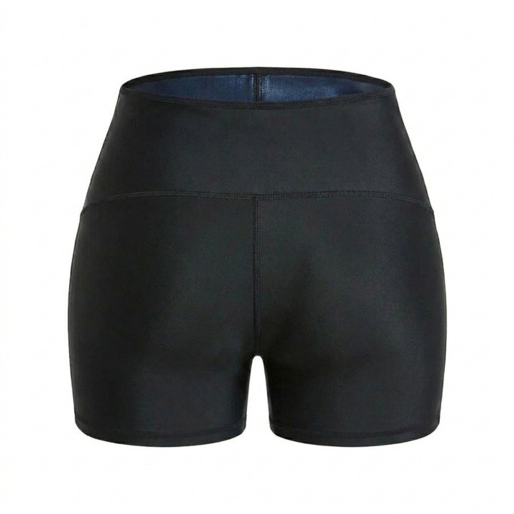 Short Pantalón Deportivo Sauna Moldeador Mujer Negro