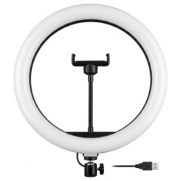 Aro Luz Led 26cm 10 Pulgadas Soporte Celular Control Usb