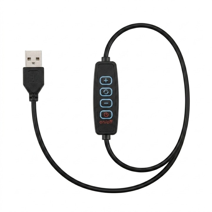 Aro Luz Led 26cm 10 Pulgadas Soporte Celular Control Usb
