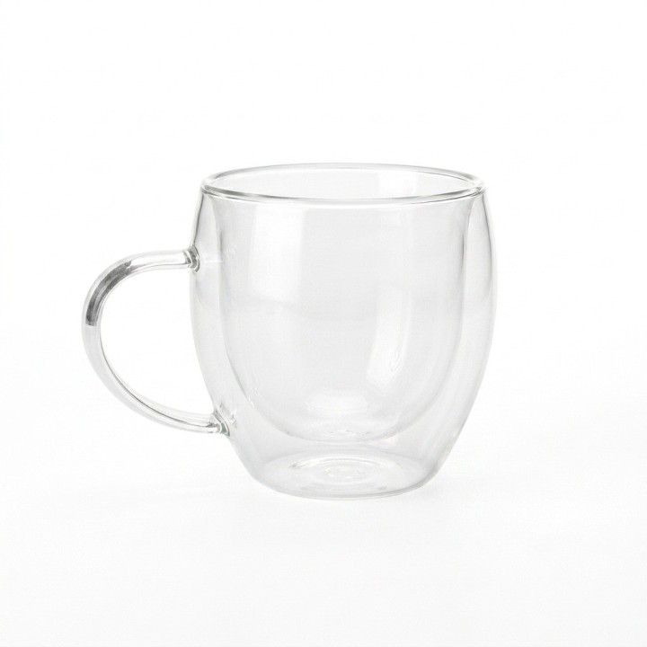 Taza Vaso Vidrio Doble Pared Resistente Al Calor Café Té