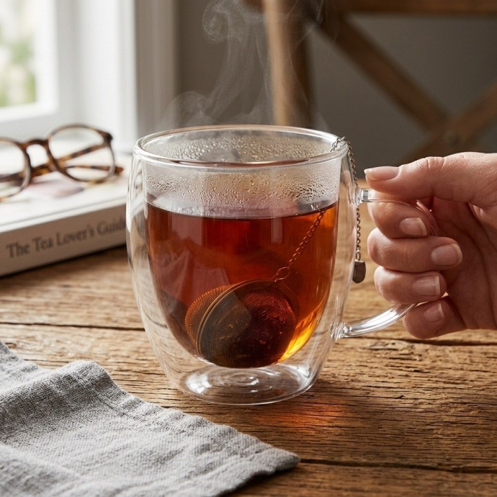 Taza Vaso Vidrio Doble Pared Resistente Al Calor Café Té