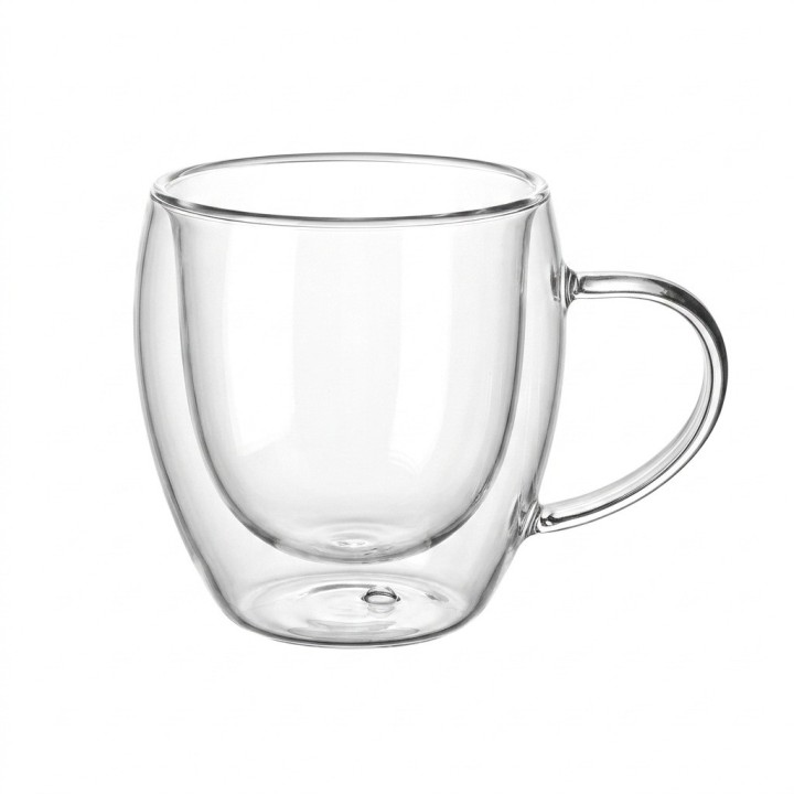 Taza Vaso Vidrio Doble Pared Resistente Al Calor Café Té