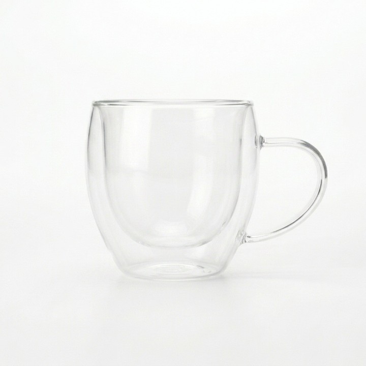 Taza Vaso Vidrio Doble Pared Resistente Al Calor Café Té