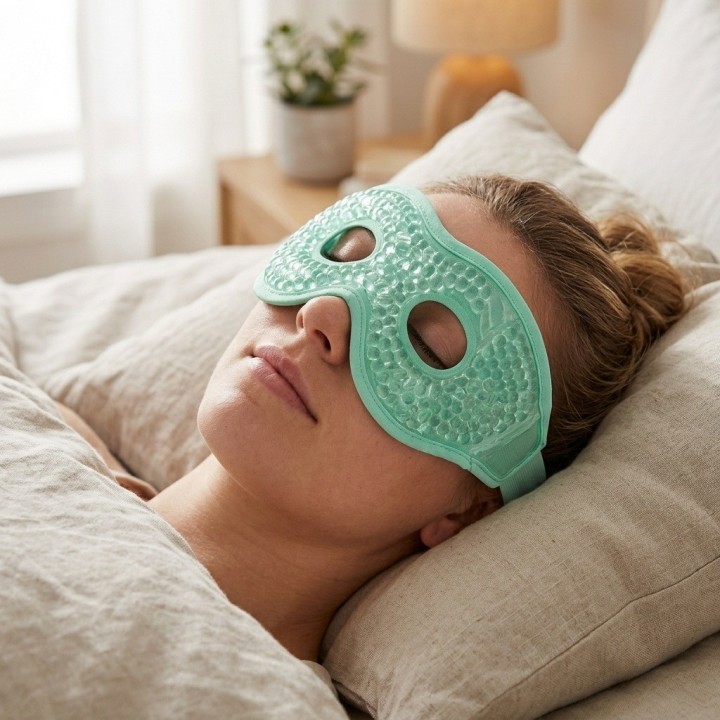 Máscara Facial Gel Frío Calor Reutilizable Antifaz Relax
