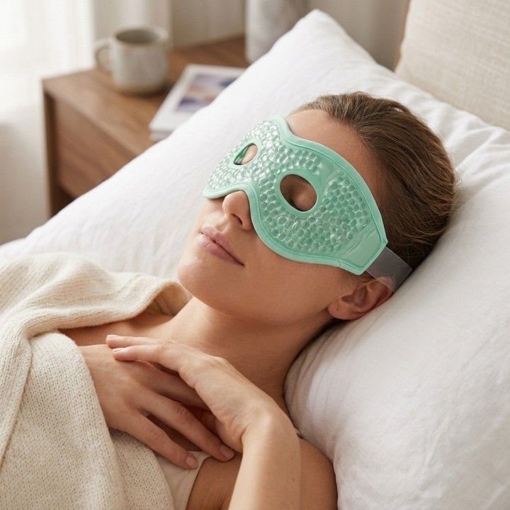 Máscara Facial Gel Frío Calor Reutilizable Antifaz Relax