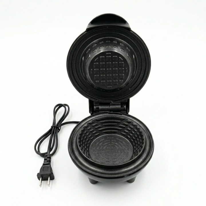 Mini Máquina De Waffles Tipo Bowl Canasta Antiadherente
