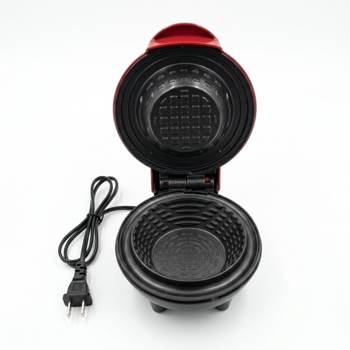 Mini Máquina De Waffles Tipo Bowl Canasta Antiadherente