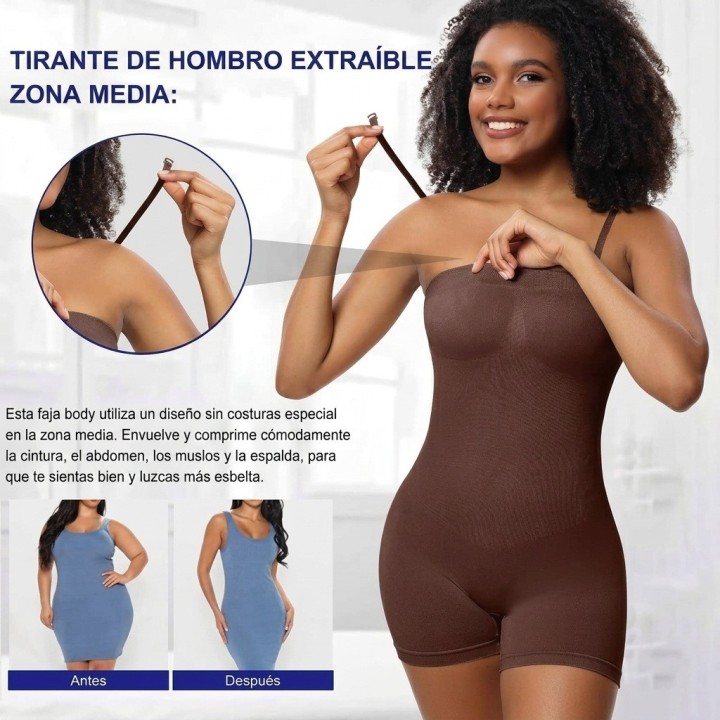 Faja Body Moldeadora Reductora Strapless Levanta Glúteos